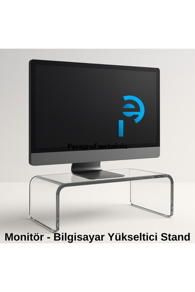 EGEPLEKSİ DEKORASYON Monitör Yükseltici- Laptop Standı - Ekran Yükseltici Sta...