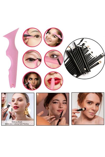 Evelise Professional Makeup Set with 20 Anti-Allergic Brushes and Multifunctional 5-in-1 Silicone Eyeliner