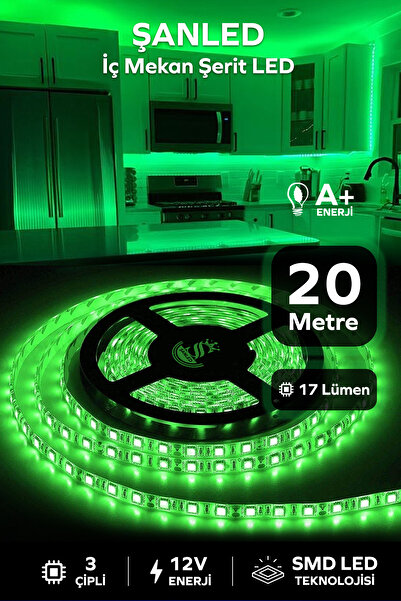 ŞANLED 3 Çipli Iç Mekan Şerit Led Tüm Mekanlar-(trafosuz) 5,10,20,30,40,50,100m