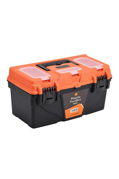 Lawazim Plastic Tool Box - 15inch - Durable and Sturdy Tool Organizer with Removable Tray