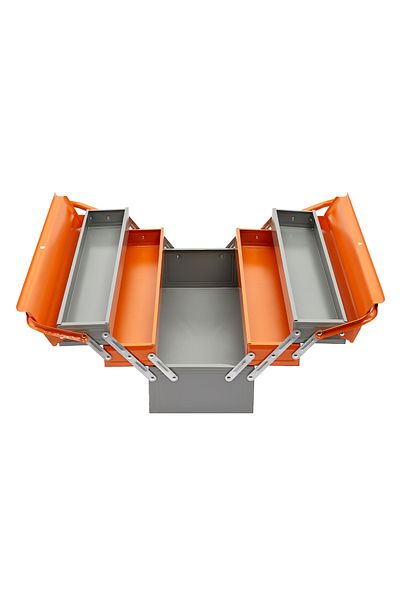 Lawazim BMB TOOLS Metal Toolbox 3-Layer 5-Tray -22inch (55cm)-Durable Double Handles Large Capacity