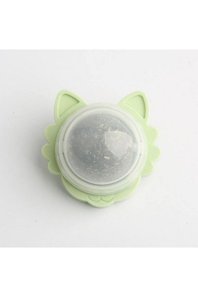 Evelise Jucărie interactivă pentru pisoi cu bilă rotativă la 360° din iarbă Catnip pentru curățarea dinților, 5,5 l
