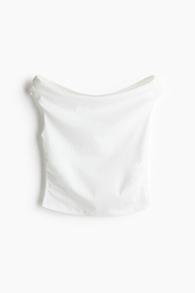 H&M Omuzları Açık Drapeli Üst