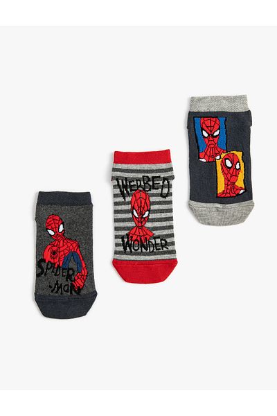 Koton Set de 3 șosete imprimate Spiderman cu licență