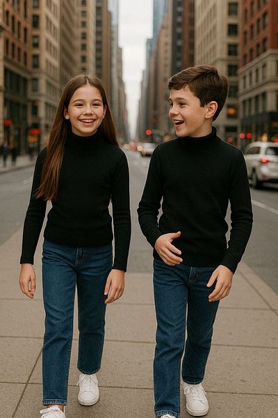 Cloise Bumbac Pieptănat Gât Bumbac Pieptănat Bady Black