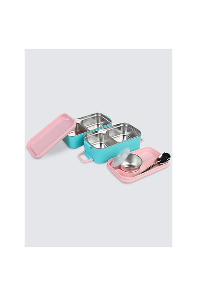 Uzspace Vgn-8023-8054 Stainless Steel Food Container - Lunch Box 1200 ml Cyan Green