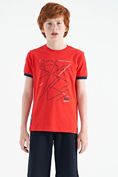 TOMMY LIFE Fiesta Minimal Boy's T-shirt - O Neck, Text Printed, Standard Size - 11132