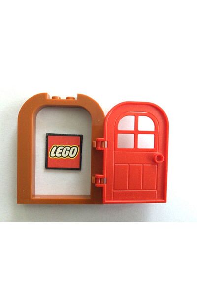 LEGO Accessory Custom Door City Bina 1 X 4 X 6 Wooden Red Door 1 Piece Will Be Sent
