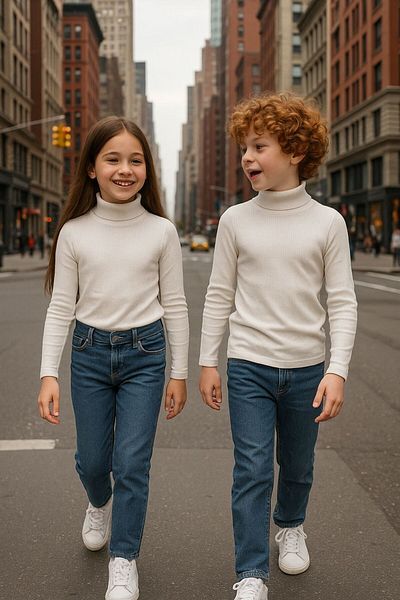 Cloise Turtleneck Kids Body Ecru |   Girl - Boy Unisex |