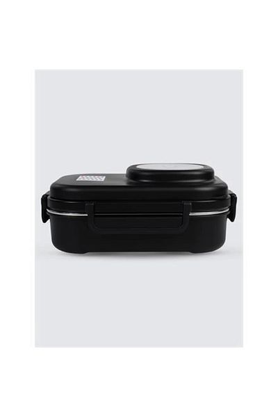 Uzspace Vgn-8021-8031 Stainless Steel Food Container - Lunch Box 600 ml Black