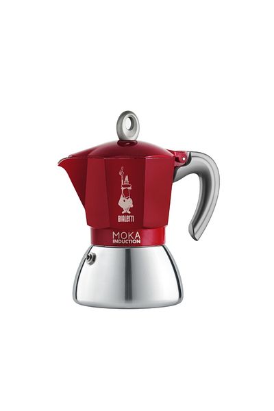 Bialetti Induction Red 6 Cup Moka Pot