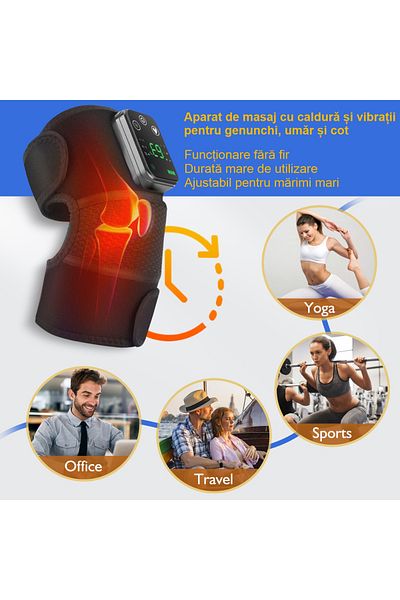 zenifique Zenifique Heat and Vibration Massager for Knee, Shoulder and Elbow, Black