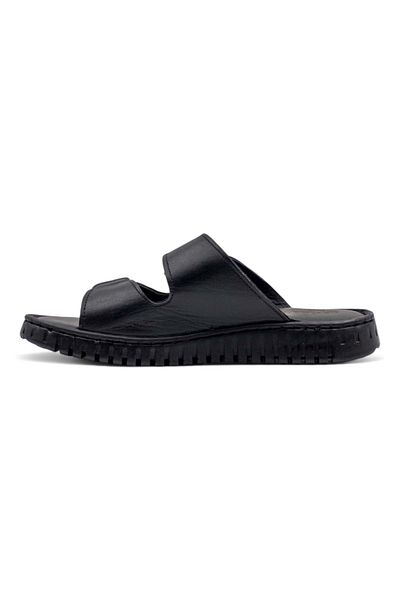 Shoes Mr White Orthopedic Cirtli Khaki Leather Women's Slippers Black