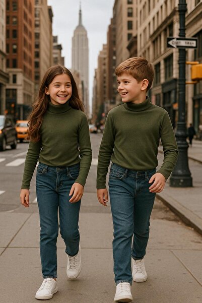 Cloise Turtleneck Kids Body Khaki |   Girl - Boy Unisex |