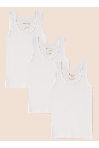 natuline Girl's Organic Cotton Camisole Undershirt 3 Pack