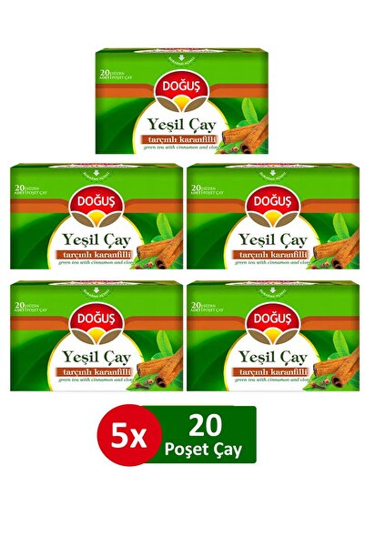 Doğuş Tarçınlı Karanfilli Yeşil Çay 5 Adet 20'li