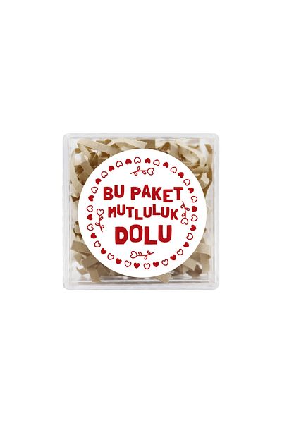 reprodesign This Package is Full of Happiness Printed 4 Cm Round Sticker 24 Pieces No:20