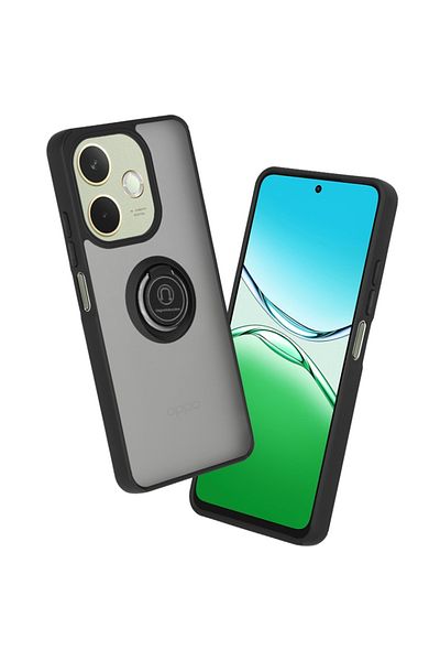 SKYDDAR INNOVATION Case for Oppo A5 Pro 5G / A5 Pro 4G, Glinth with 360° Magnetic Rotating Ring, Black, sticker set