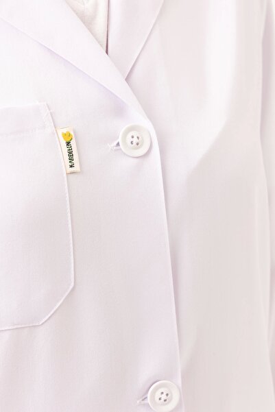 Kardelen İş Elbiseleri Cordata Women's White Doctor Nurse Lab Coat Stylish Durable and Comfortable