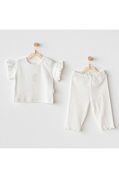 andywawa Kız Bebek 2 Li Takım ECRU