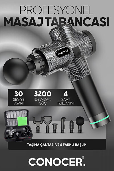 CONOCER X3pro Masaj Tabancası 30 Hız Vurmalı Süper Sessiz Fırçasız Motor