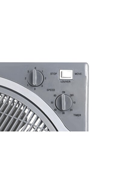 sonashi 12 Inch Box Fan - 3 Speed Selector | Powerful Box Fan with Rotating Front Louver | Kids Safe Fan wit