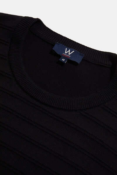 W Collection Black Polo Collar Long Sleeve Sweater