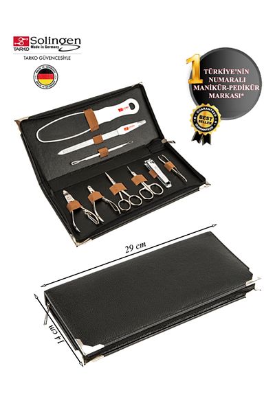 Solingen Professional Manicure Pedicure Set Fr 194 - Stainless Steel, Stylish Bag, Ideal for Home and Travel