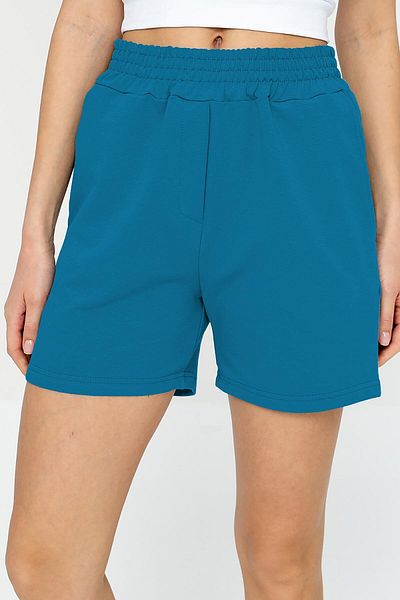 bilcee Quicktime Dıva Buzunar din bumbac cu talie înaltă Talie elastică Simplu Casual și sport Mini pantaloni scurți 7006