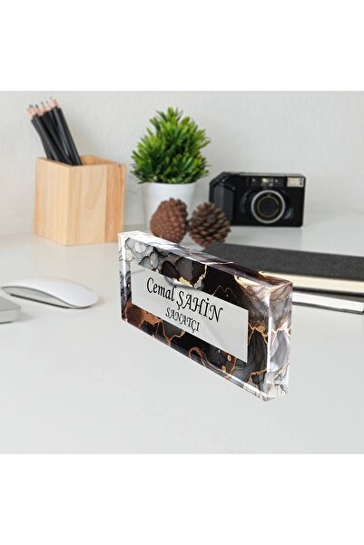 Store Masaüstü İsimlik Masa Üstü İsimlik Akrilik Masa İsimliği Ofis Makam İşy...