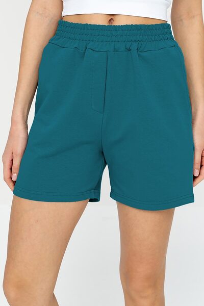 bilcee QuickTime Жіночі шорти з високою талією, бавовняні, з кишенями, на рез...