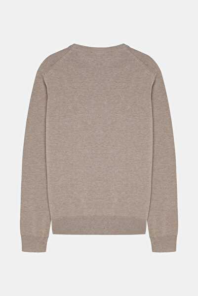 W Collection Beige Polo Collar Long Sleeve Sweater