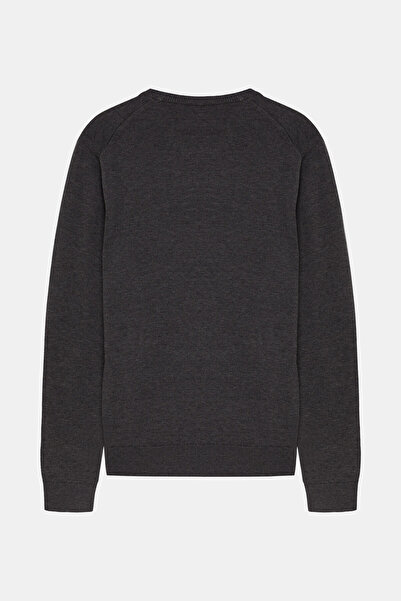 W Collection Anthracite Polo Neck Long Sleeve Sweatshirt