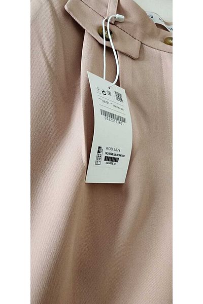 ZARİFSTORE Presa Buttoned Leg and Crepe Shalwar Trousers Powder