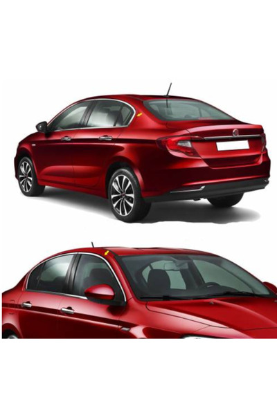 autogp Fiat Egea Sedan Cam Çerçevesi Kenar Çıtası Krom Tamtur 8 Parça