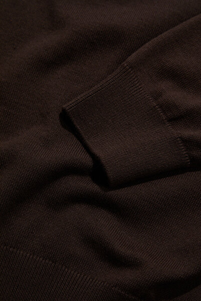 W Collection Brown Polo Neck Long Sleeve Sweatshirt