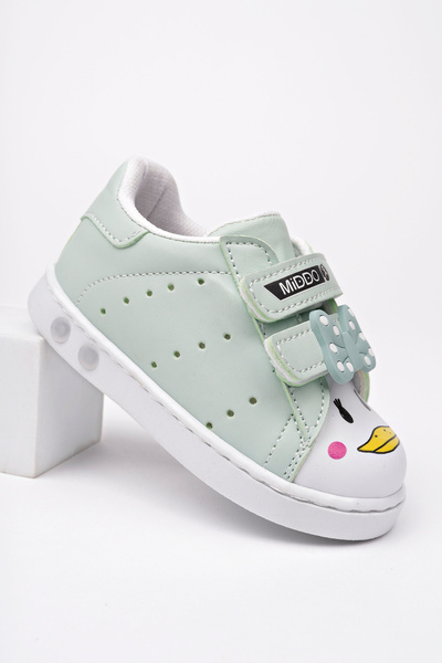 MİDDO KİDS Orthopedic Water Green Lighted Sports Baby Shoes
