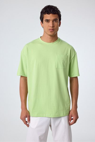 bilcee Men's Green Oversize Pocket T-Shirt 4582