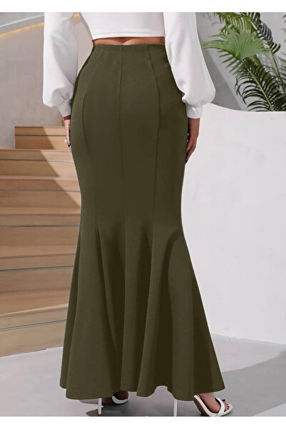 WAYS Women's Diver Khaki Fish Gatherer Skirt Maxi Length Skirt