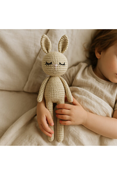 Prime Sleeks El Örgüsü Amigurumi Tavşan Oyuncak – Uyku Oyuncağı - %100 Pamuk ...