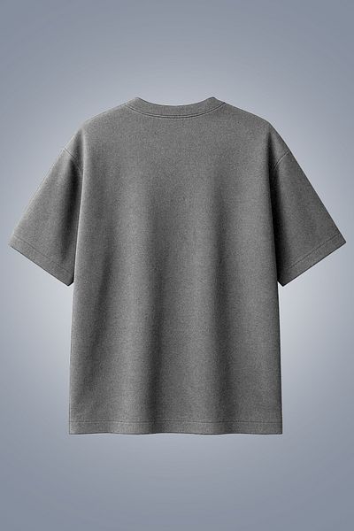 bilcee Men's Gray Melange Oversize Pocket T-Shirt 4582