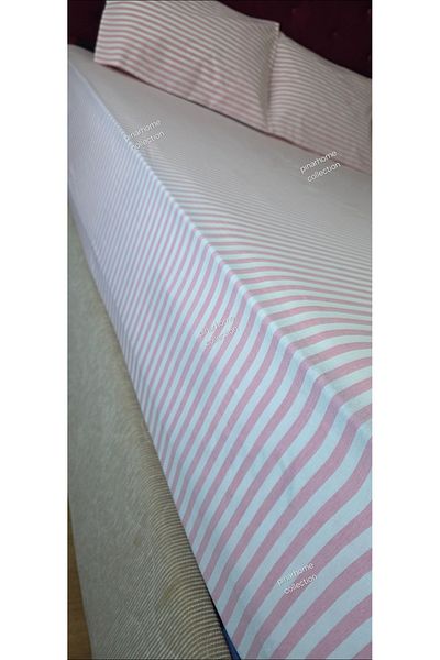 pınarhome collectıon نسيج مخطط - ملاءة مطاطية وغطاء وسادة (قسم الزلازل)