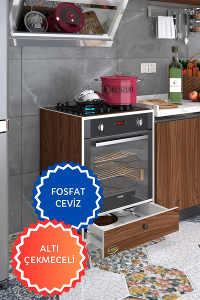 Kenzlife Ankastre Modülü Kabini Fosfat Cvz Fırın Ocak Dolabı Çekmeceli Ayaklı
