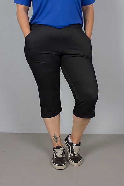 Truva XXL All Day with You! Large Size Denim Look Combed Cotton Capri