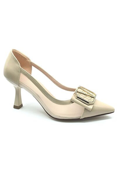 KOCAMANLAR Feles Side Διαφανής V πόρπη Λεπτομερή γυναικεία παπούτσια με τακού...