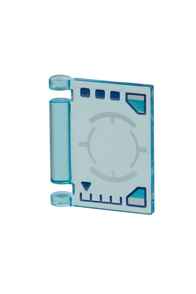 LEGO Accessory Moc Custom Minifigure Minifigure Utensil Printed Tablet Cover Transparent Blue 1 Piece