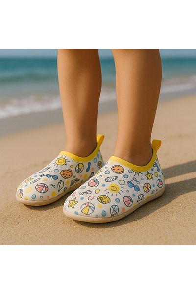Bright Children's Sea Shoes Aquafun Scuba Fabric Beach Pool Slippers Shoes