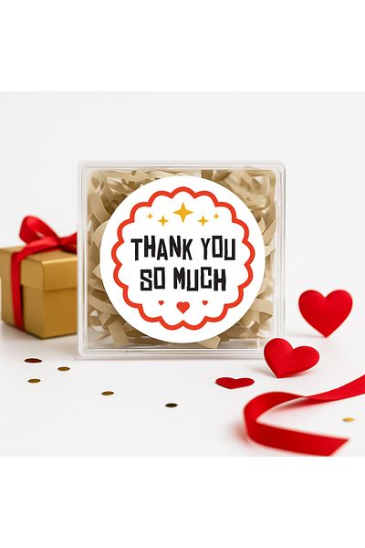 reprodesign Thank You So Much Printed 4 Cm Round Sticker 24 Pieces