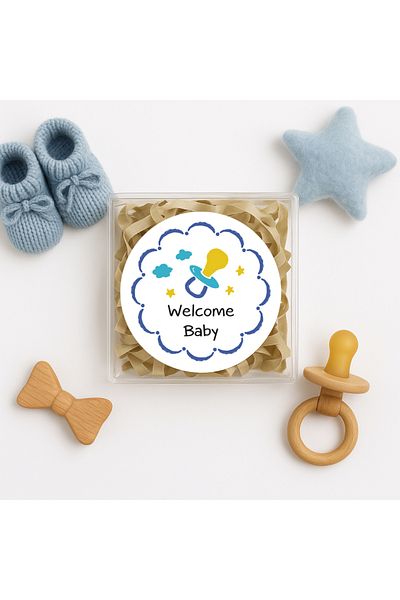 reprodesign 4 cm Welcome Baby Themed - 24 Sticker Models