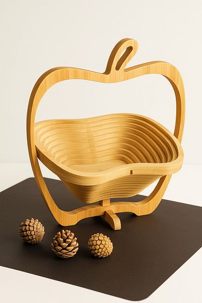 SepetçiBaba Bamboo Folding Fruit Bowl